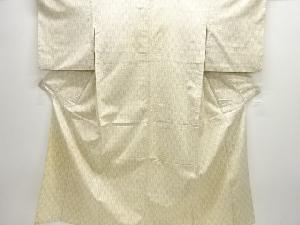 アンティーク　抽象模様織り出し手織り紬単衣着物